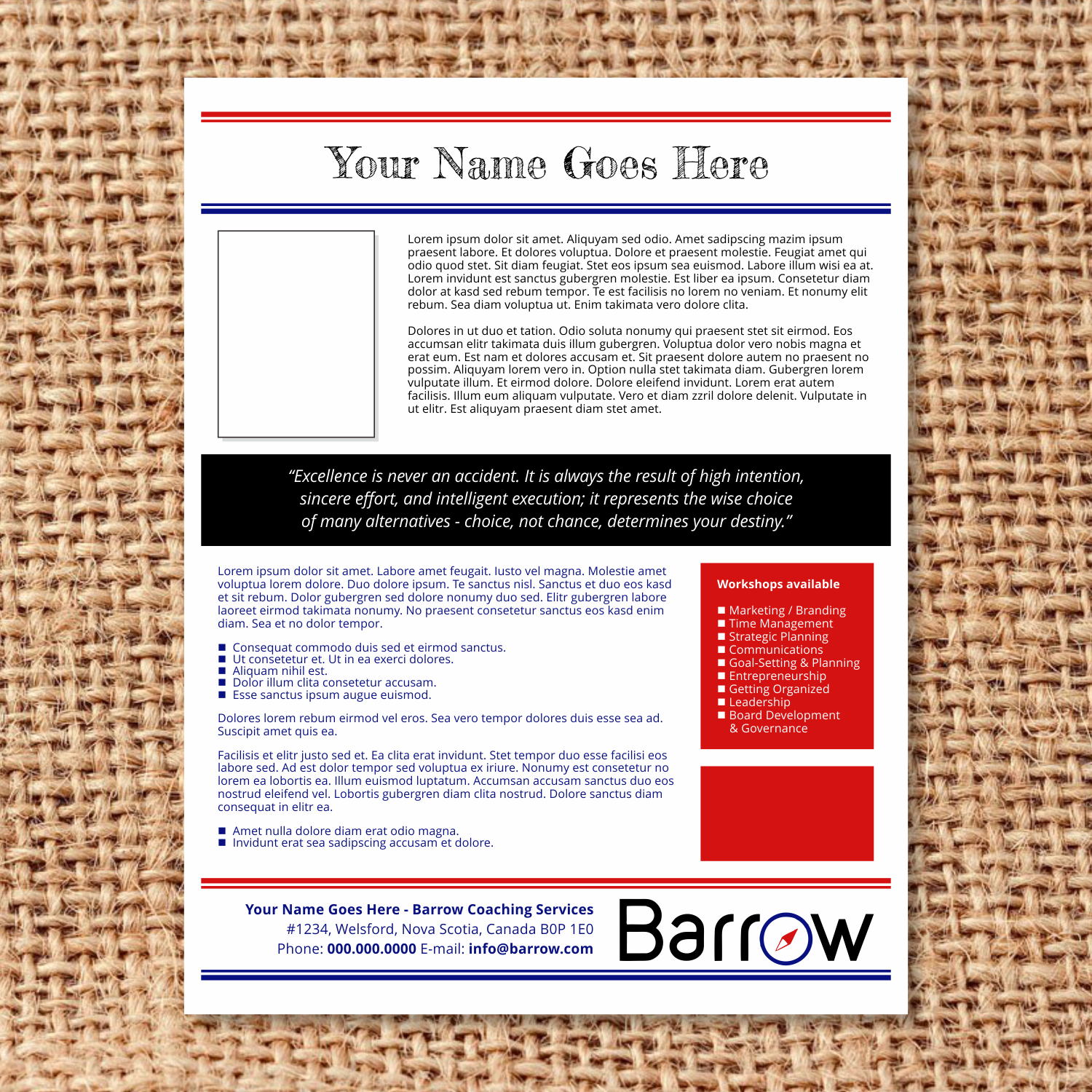 Flyer Design by barinix for Barrow Consulting | Design #9751859