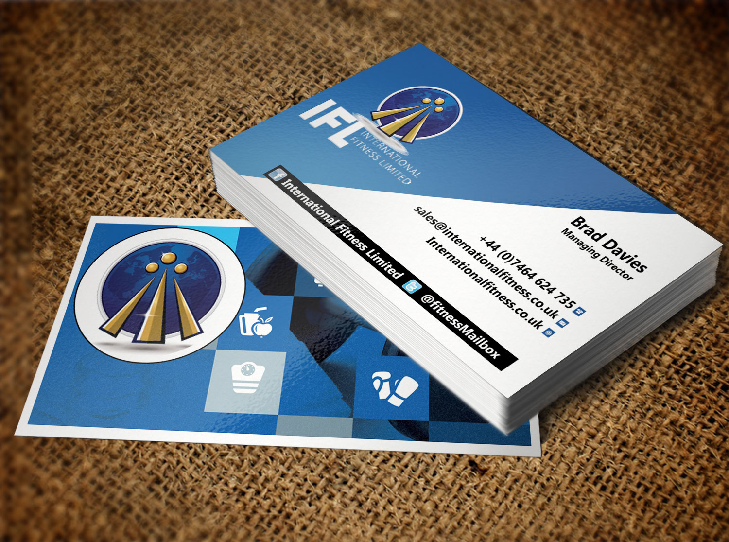 Visitenkarten-Design von Pixi Dust für International Fitness Limited | Design #9767446