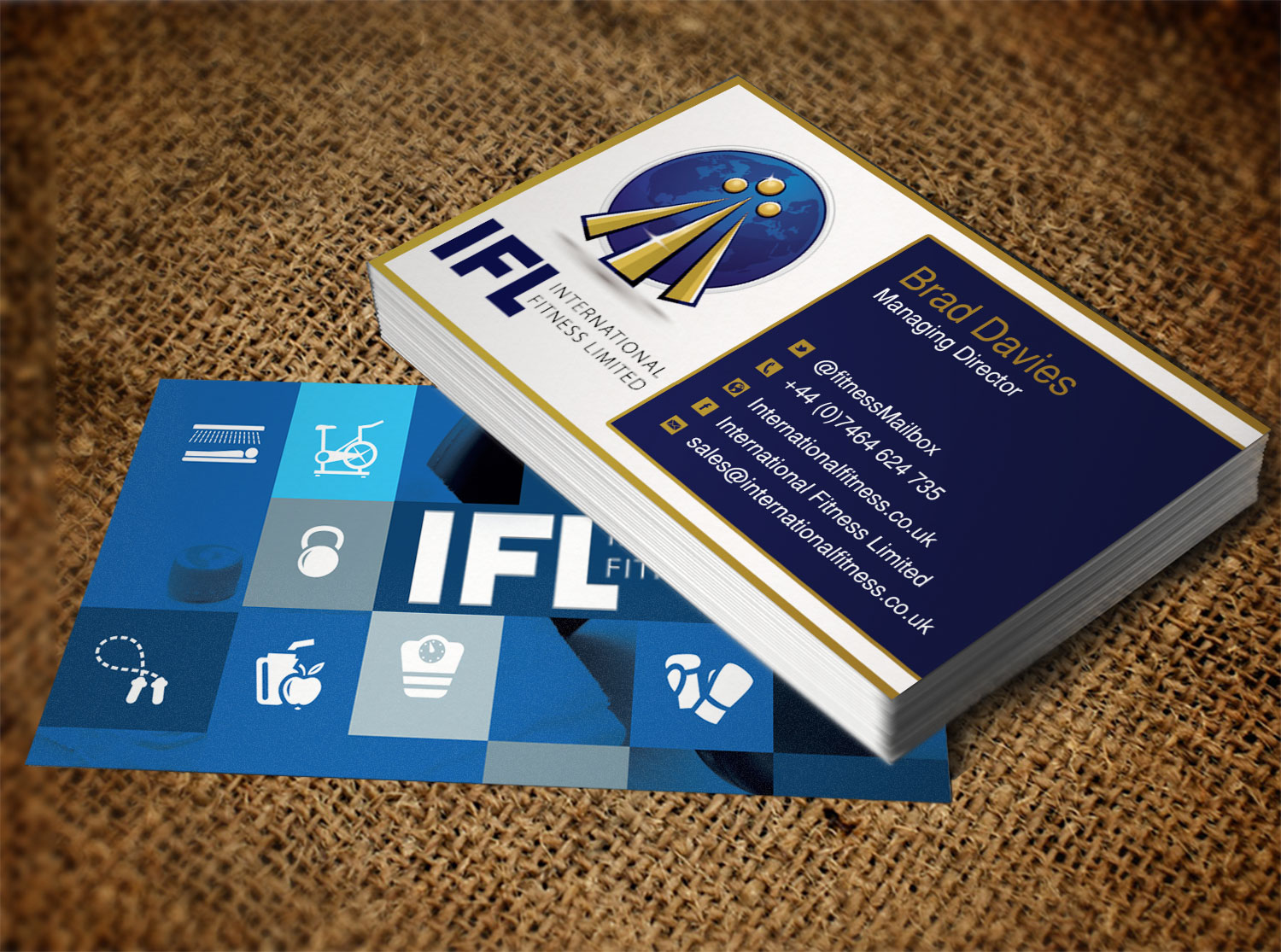 Visitenkarten-Design von Pixi Dust für International Fitness Limited | Design #9767450