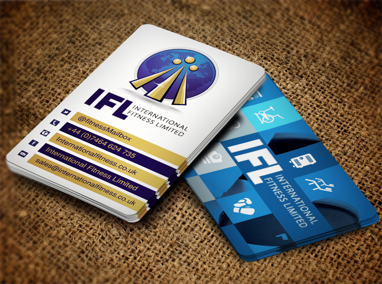 Visitenkarten-Design von Pixi Dust für International Fitness Limited | Design #9767451