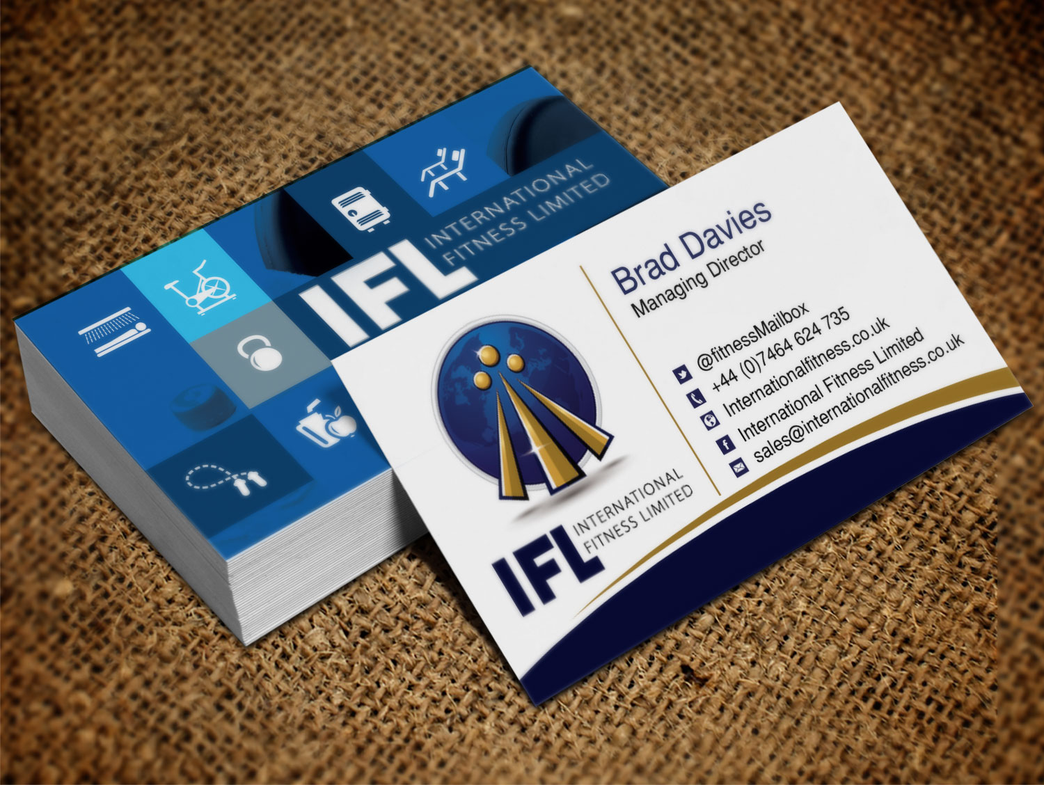Visitenkarten-Design von Pixi Dust für International Fitness Limited | Design #9767452