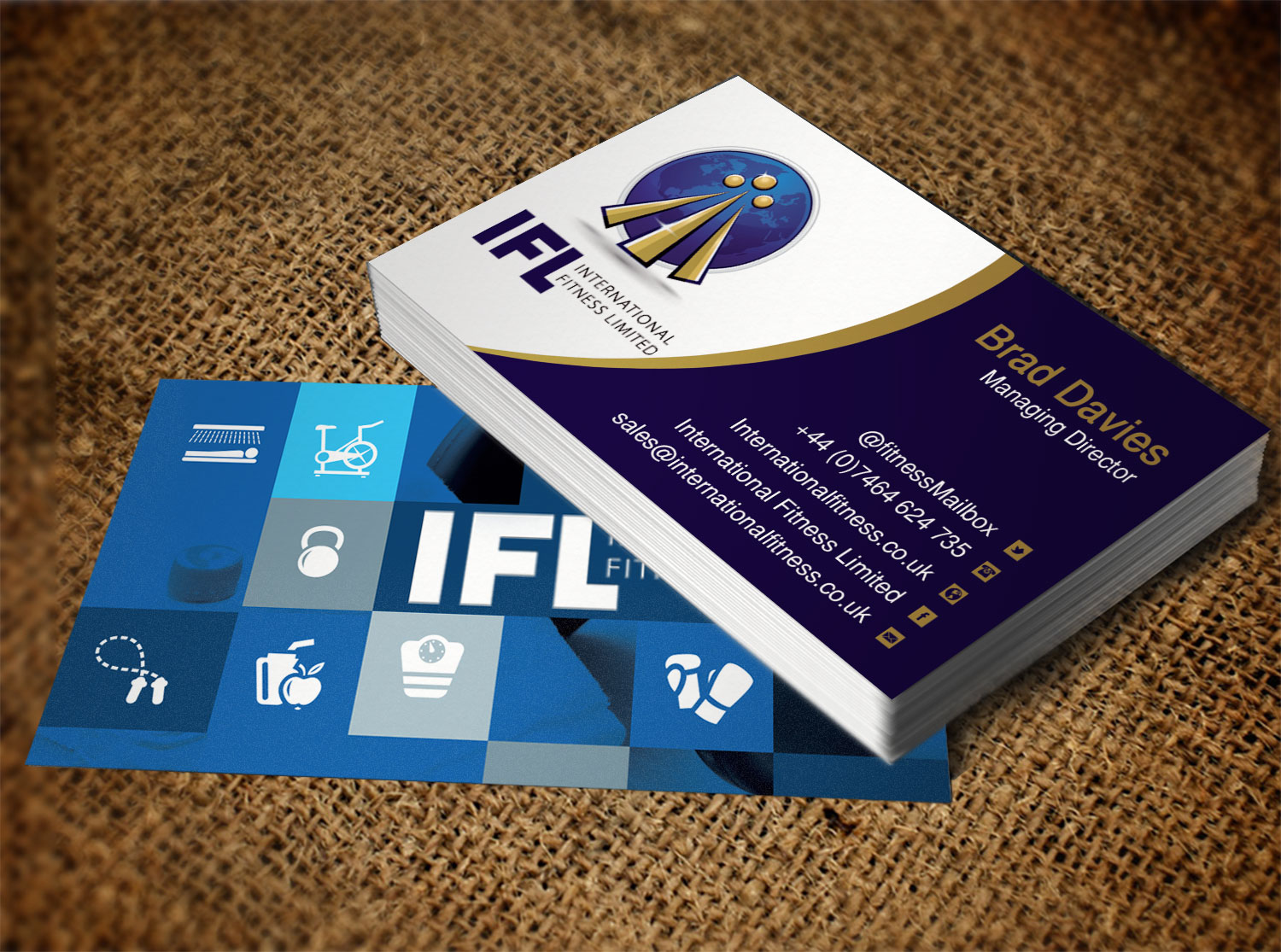 Business Card Design by Pixi Dust for International Fitness Limited | Design #9767453