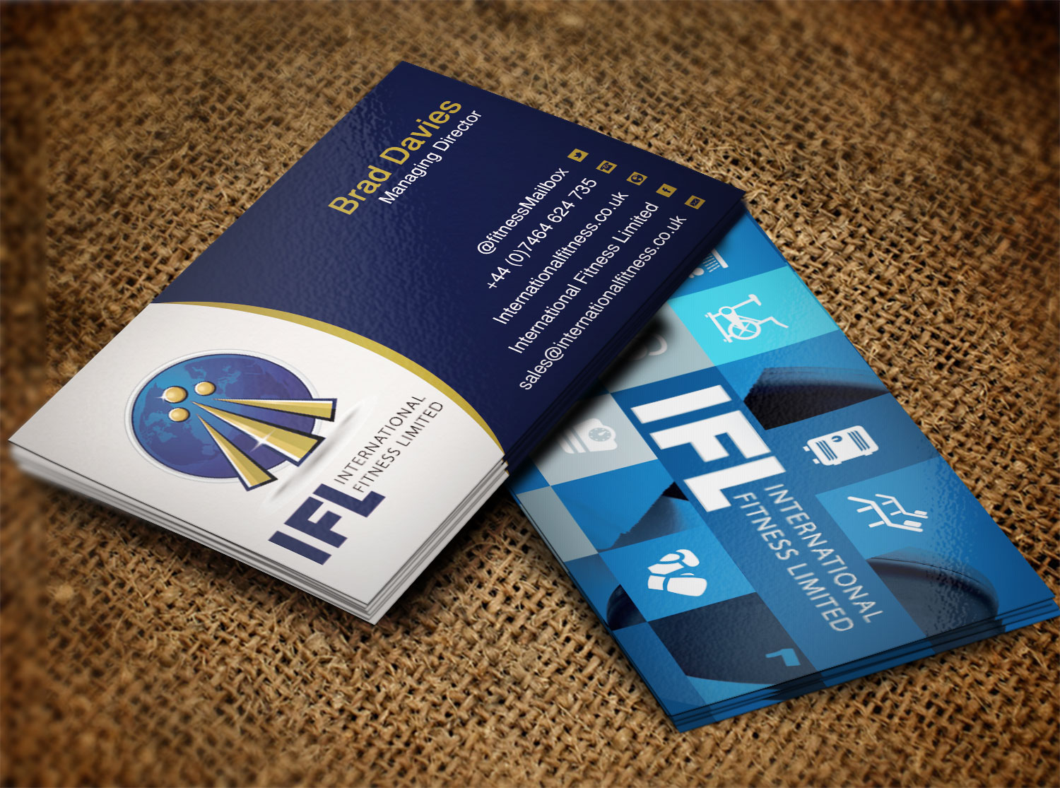 Business Card Design by Pixi Dust for International Fitness Limited | Design #9767455