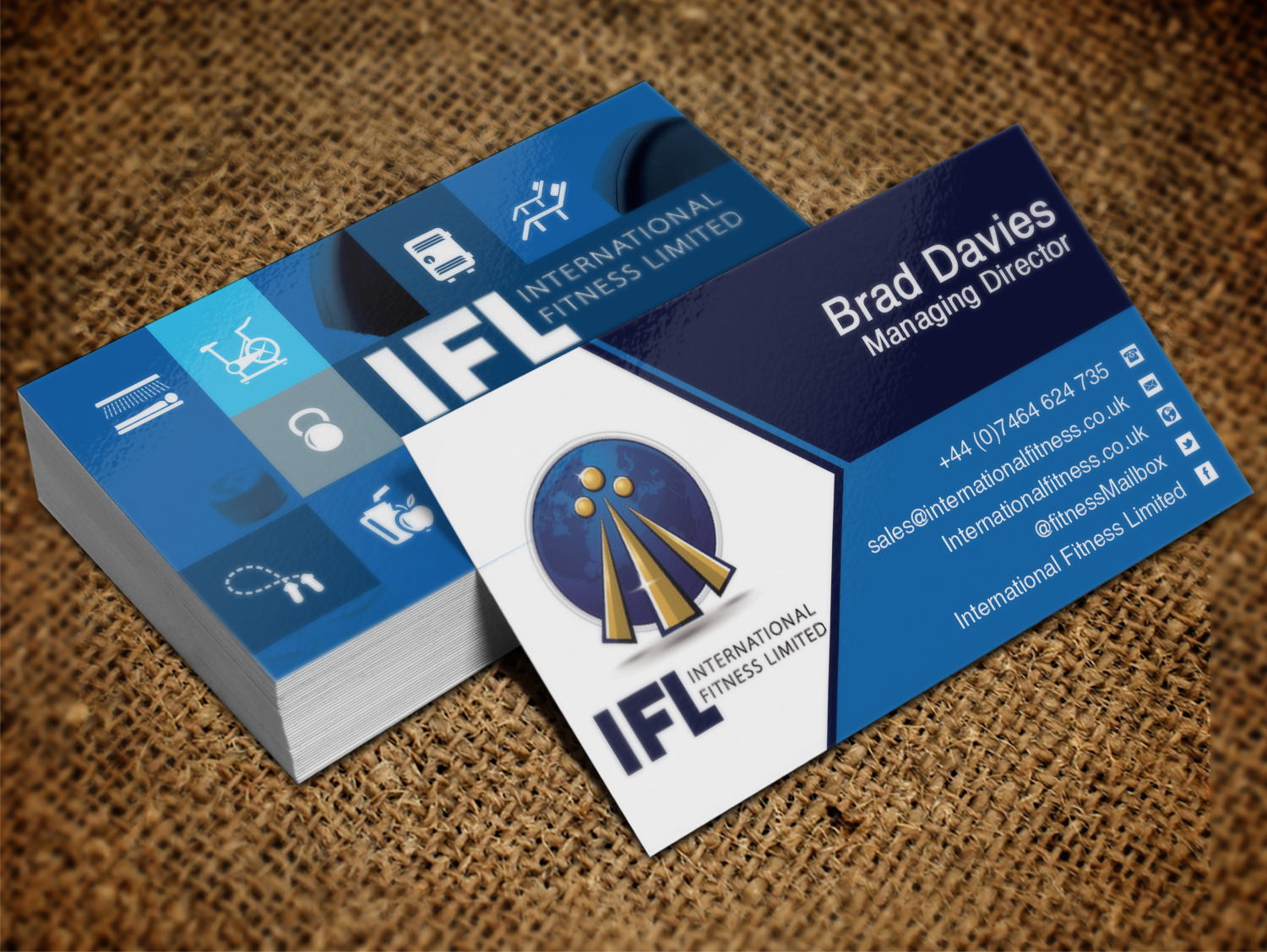 Business Card Design by Pixi Dust for International Fitness Limited | Design #9791942