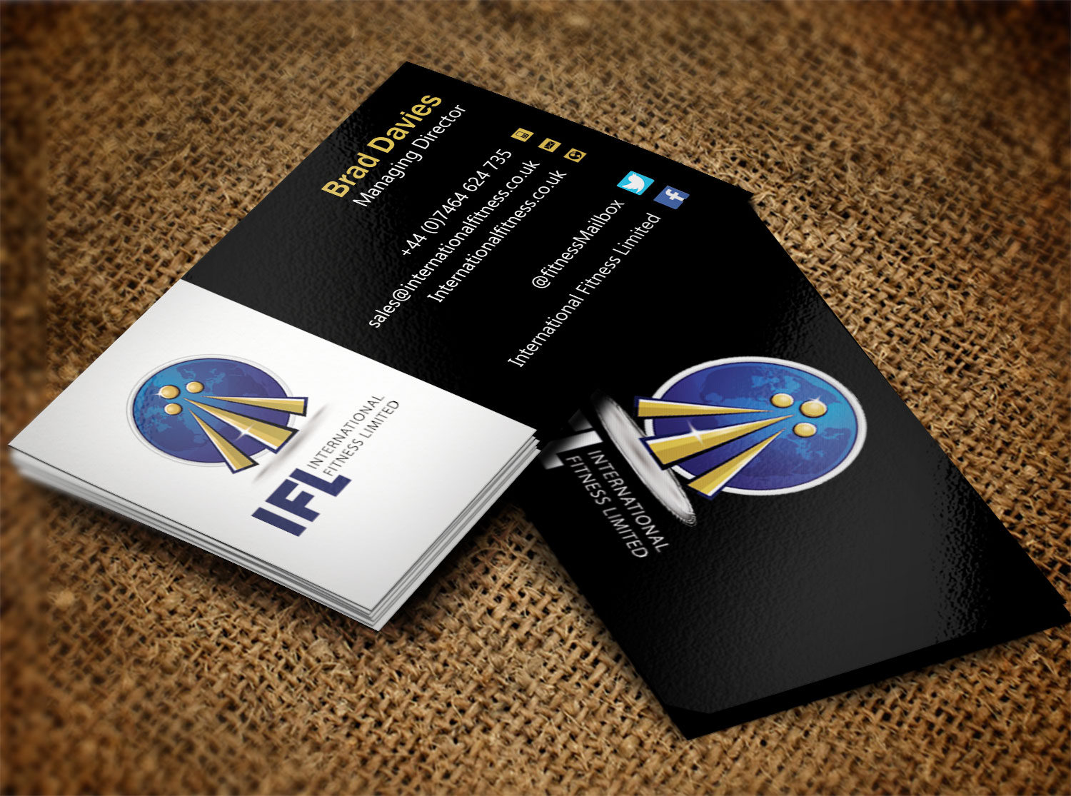 Diseño de Tarjeta de Presentación por Lanka Ama para International Fitness Limited | Diseño #9758058