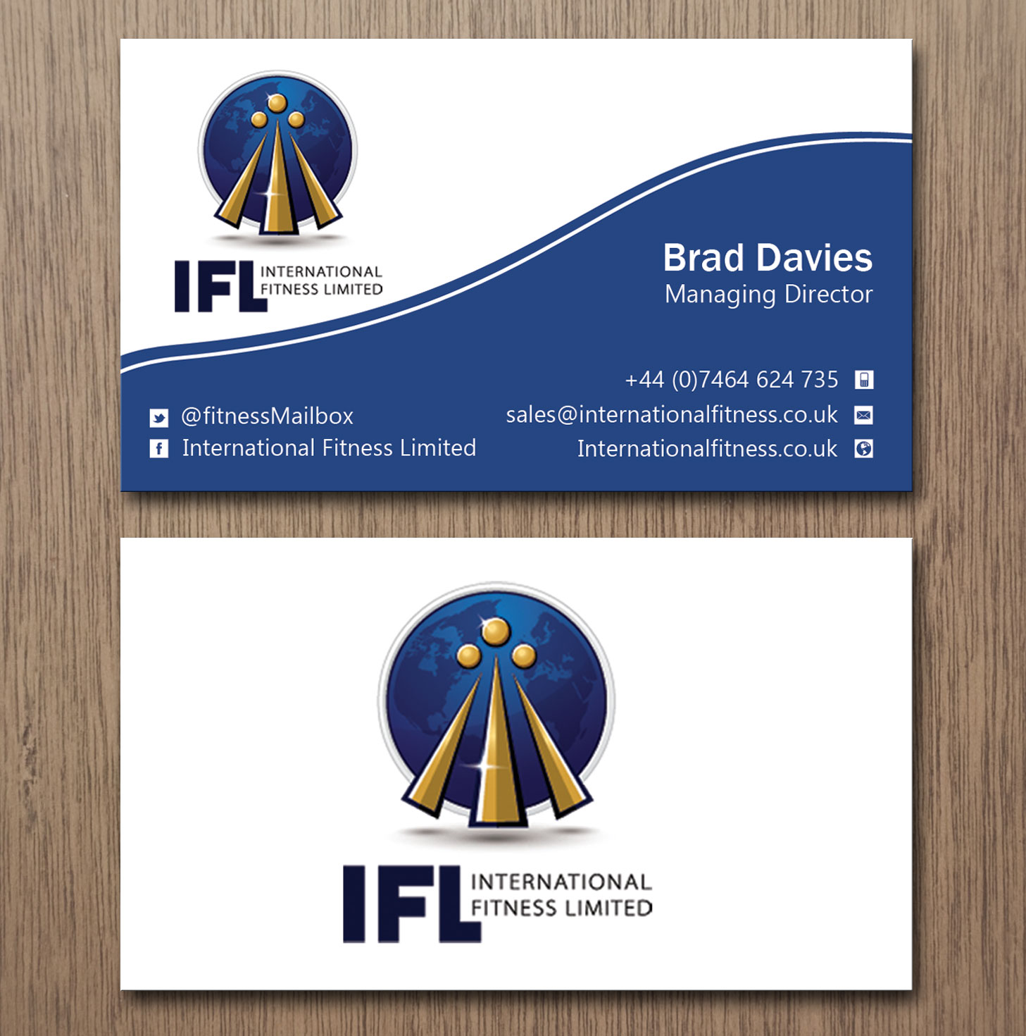Business Card Design by Lanka Ama for International Fitness Limited | Design #9758059
