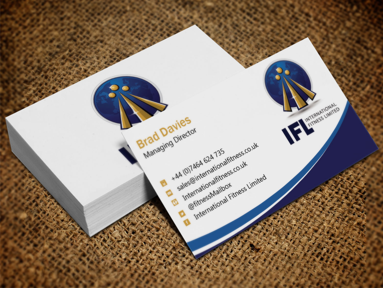 Business Card Design by Lanka Ama for International Fitness Limited | Design #9758061