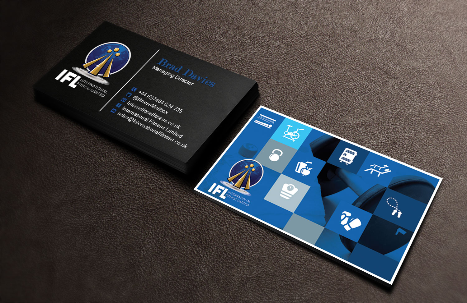 Visitenkarten-Design von Lanka Ama für International Fitness Limited | Design #9767442