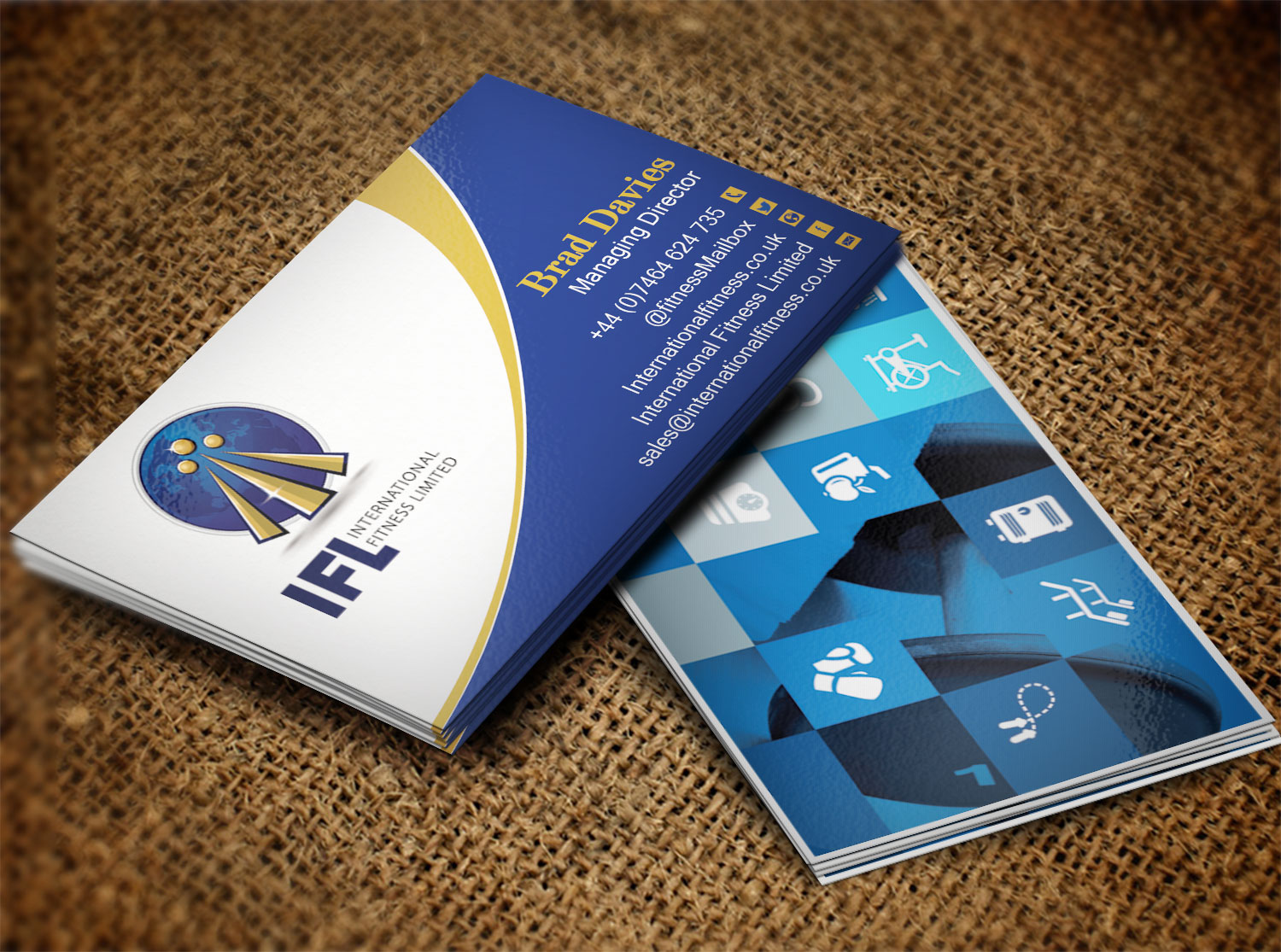 Diseño de Tarjeta de Presentación por Lanka Ama para International Fitness Limited | Diseño #9767443