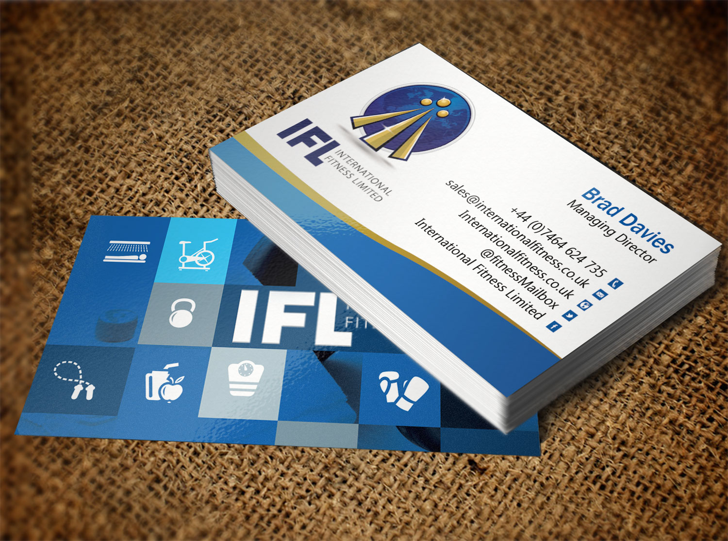 Visitenkarten-Design von Lanka Ama für International Fitness Limited | Design #9791812