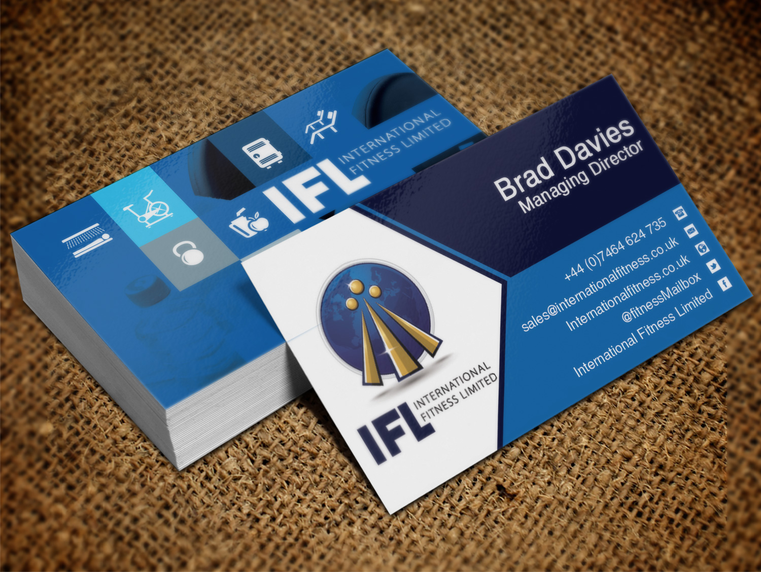 Visitenkarten-Design von Lanka Ama für International Fitness Limited | Design #9791822