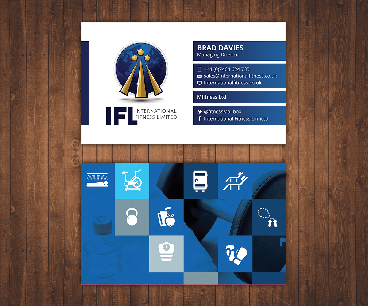 Visitenkarten-Design von Stylez Designz für International Fitness Limited | Design #9838656