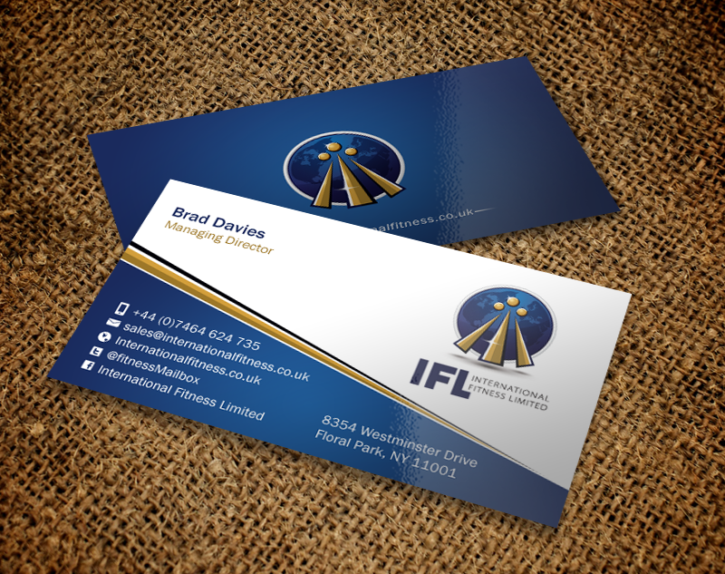 Visitenkarten-Design von Brand aid für International Fitness Limited | Design #9770727