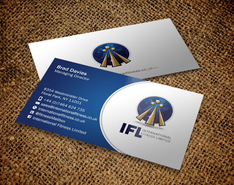 Visitenkarten-Design von Brand aid für International Fitness Limited | Design #9770728