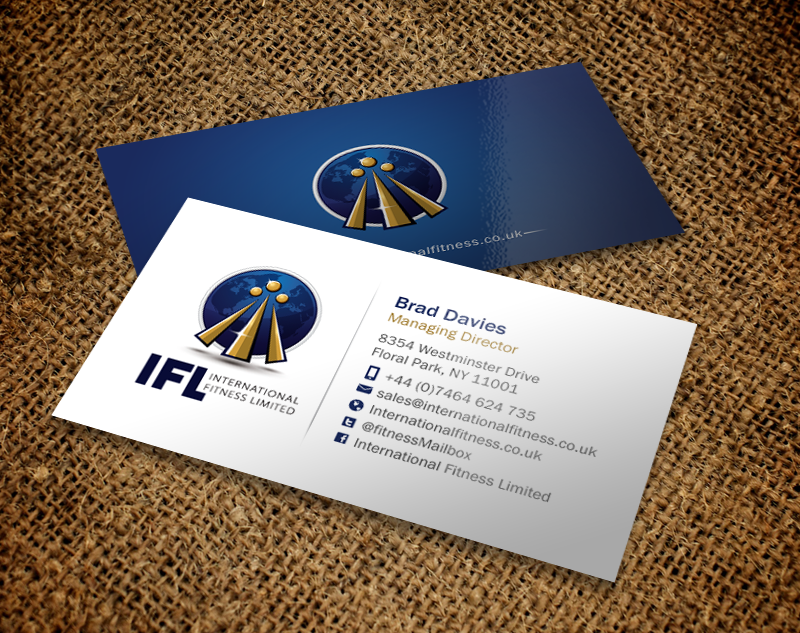 Visitenkarten-Design von Brand aid für International Fitness Limited | Design #9770730