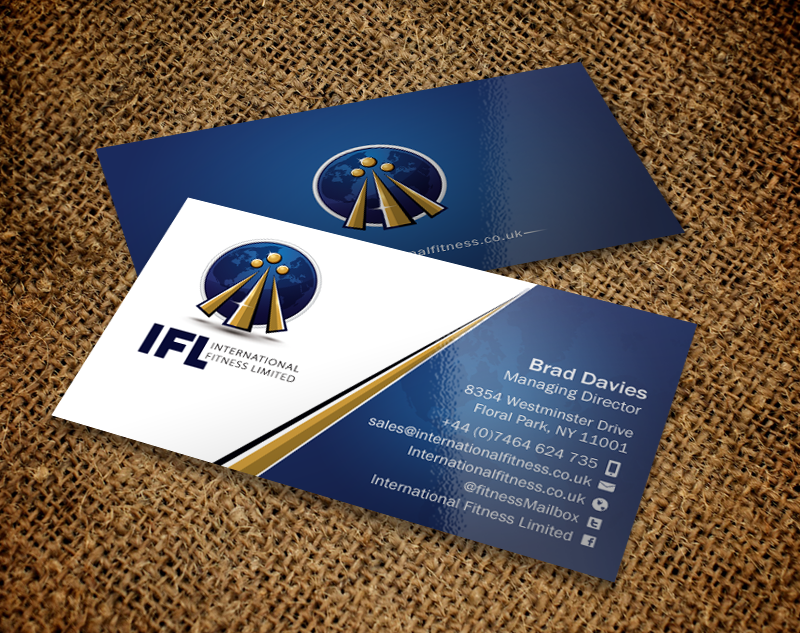 Visitenkarten-Design von Brand aid für International Fitness Limited | Design #9770731