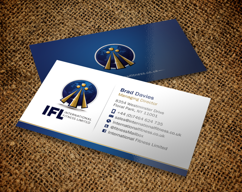 Visitenkarten-Design von Brand aid für International Fitness Limited | Design #9770732