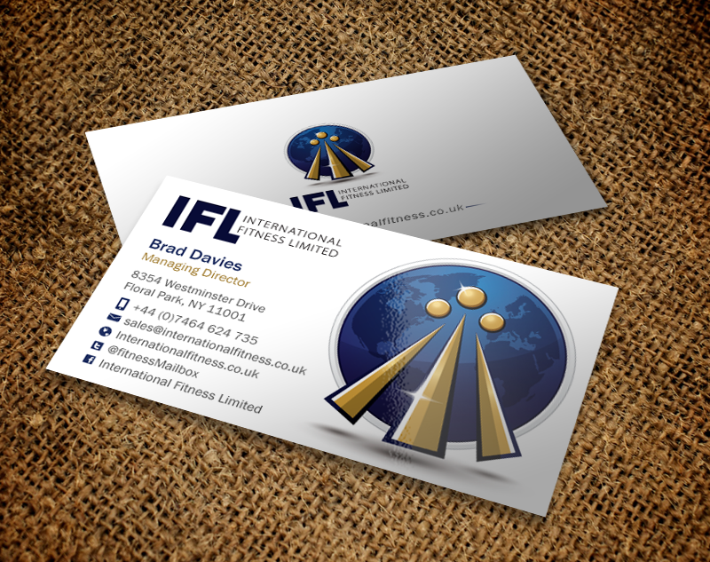 Visitenkarten-Design von Brand aid für International Fitness Limited | Design #9770733