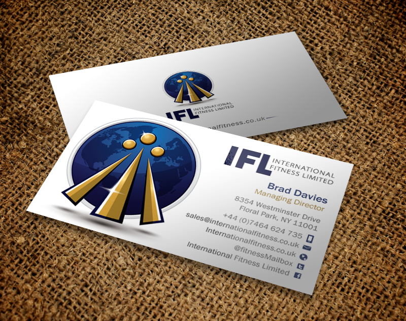 Visitenkarten-Design von Brand aid für International Fitness Limited | Design #9770734