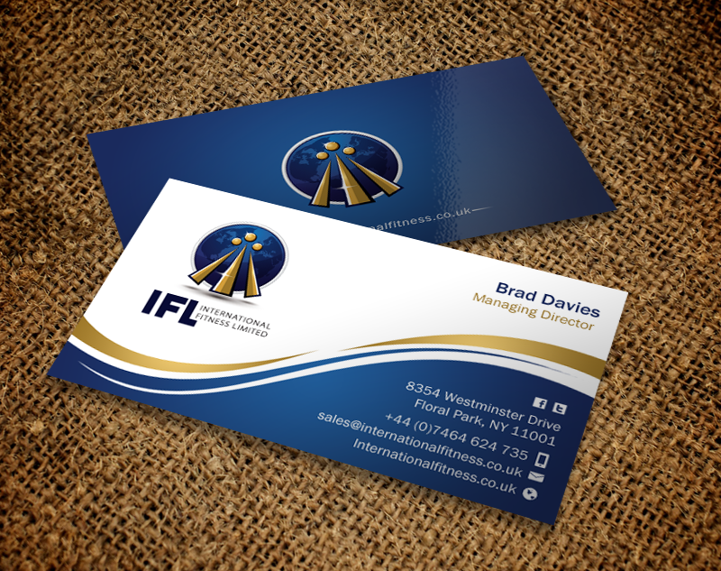 Visitenkarten-Design von Brand aid für International Fitness Limited | Design #9782685