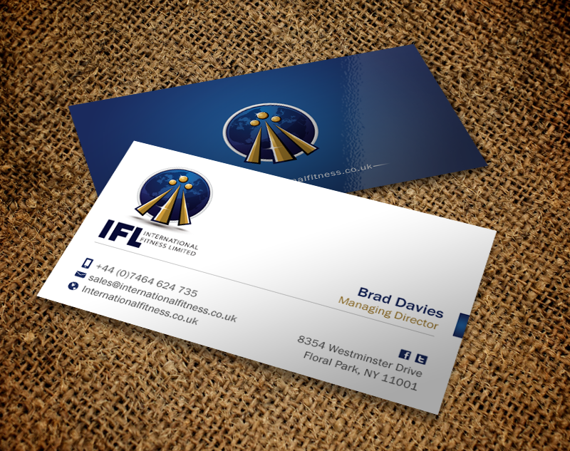 Visitenkarten-Design von Brand aid für International Fitness Limited | Design #9782687