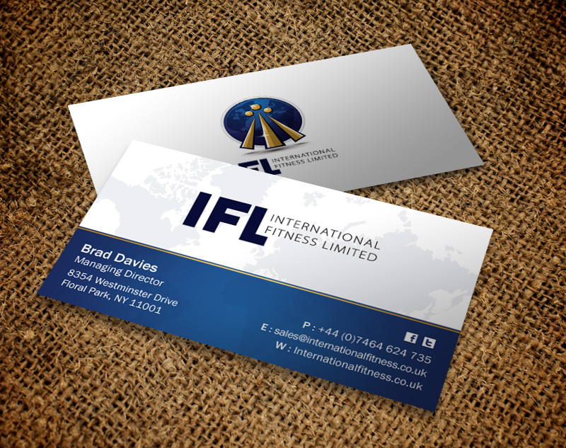 Visitenkarten-Design von Brand aid für International Fitness Limited | Design #9782688