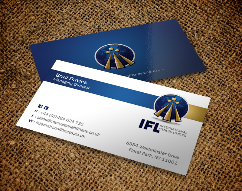 Visitenkarten-Design von Brand aid für International Fitness Limited | Design #9782690