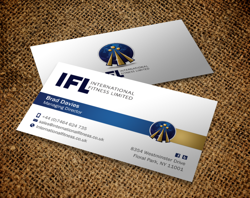 Visitenkarten-Design von Brand aid für International Fitness Limited | Design #9782691