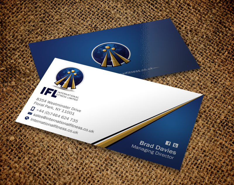 Visitenkarten-Design von Brand aid für International Fitness Limited | Design #9782692