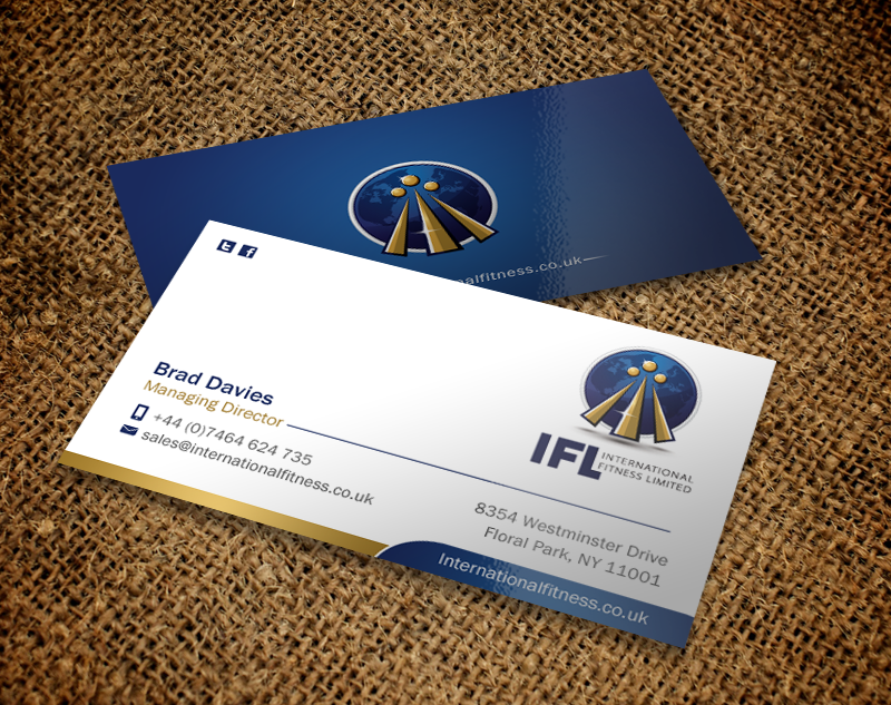 Visitenkarten-Design von Brand aid für International Fitness Limited | Design #9782695