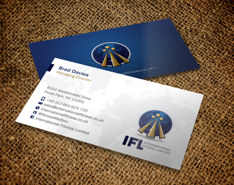 Visitenkarten-Design von Brand aid für International Fitness Limited | Design #9782696