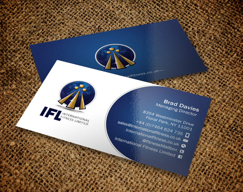 Visitenkarten-Design von Brand aid für International Fitness Limited | Design #9782697