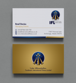 Business Card Design by chandrayaan.creative for International Fitness Limited | Design: #9772395