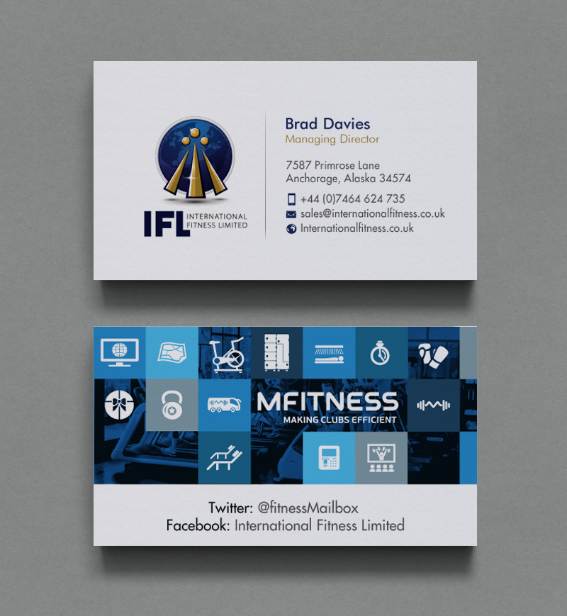 Business Card Design by chandrayaan.creative for International Fitness Limited | Design #9772401