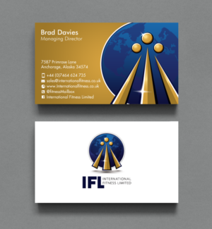 Business Card Design by chandrayaan.creative for International Fitness Limited | Design: #9772402