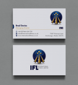 Business Card Design by chandrayaan.creative for International Fitness Limited | Design: #9782447