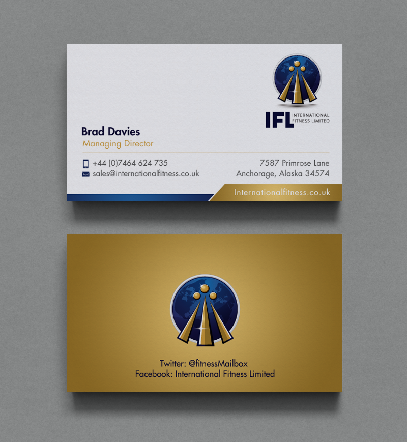 Visitenkarten-Design von chandrayaan.creative für International Fitness Limited | Design #9782449