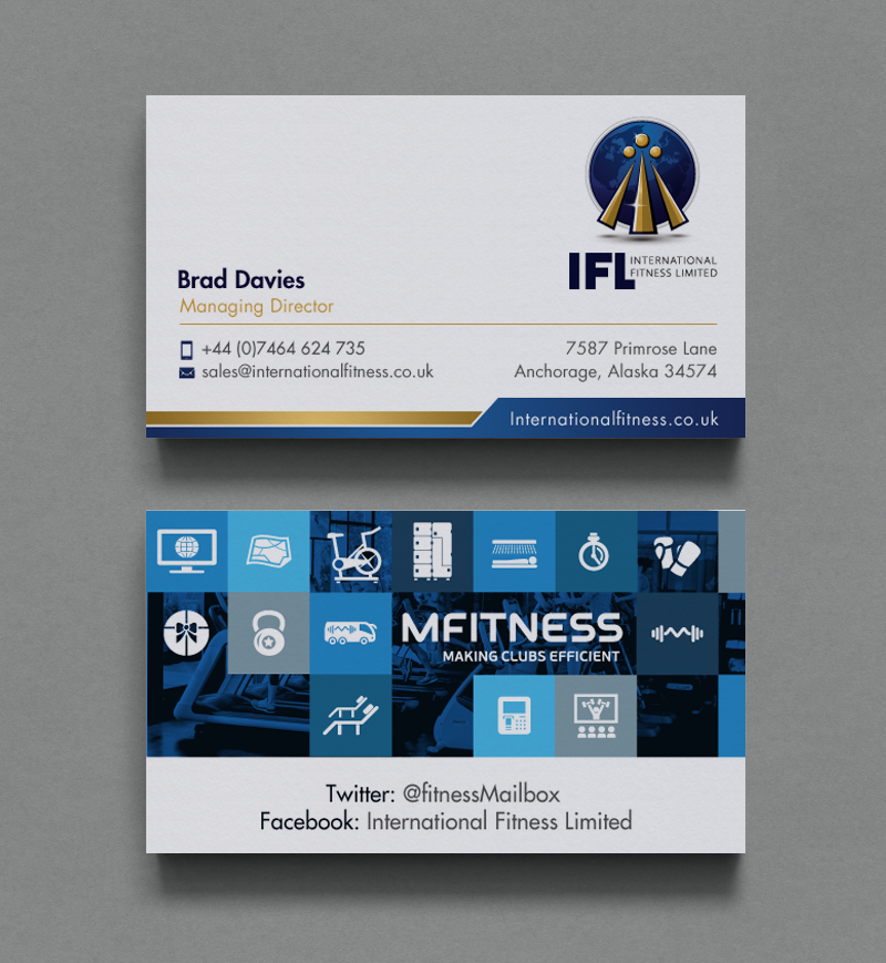 Visitenkarten-Design von chandrayaan.creative für International Fitness Limited | Design #9782450
