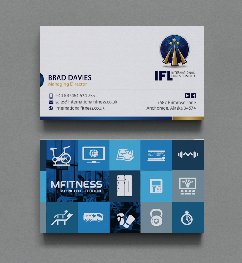 Business Card Design by chandrayaan.creative for International Fitness Limited | Design #9795310