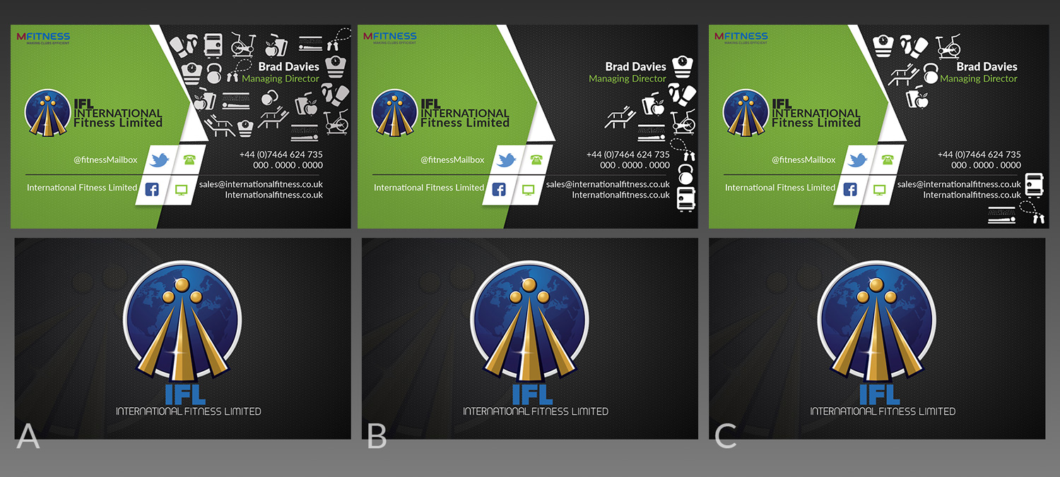 Business Card Design by gomesalla for International Fitness Limited | Design #9790407