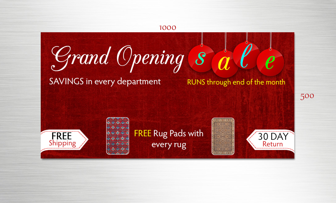Banner Ad Design by AditiArts for Incredible Rugs and Decor | Design #9813228
