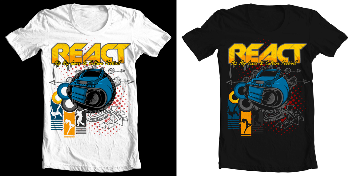 T-shirt Design by Glen S for REACT 2013 | Design #2110346