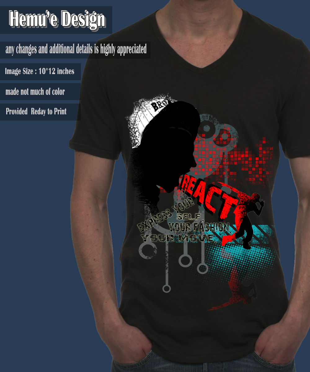T-shirt Design by khAng for REACT 2013 | Design #2117727