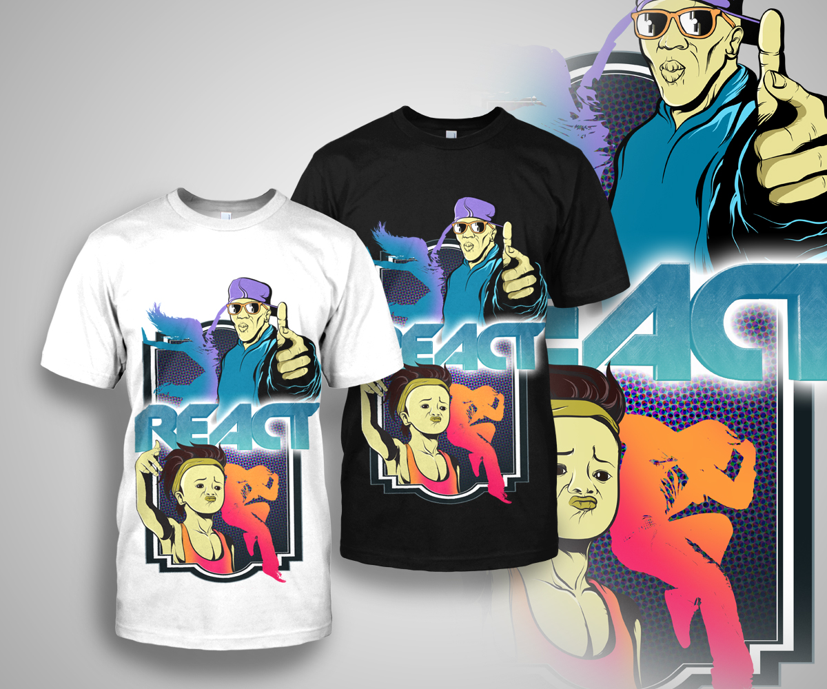 T-shirt Design by acehoodrich for REACT 2013 | Design #2117596