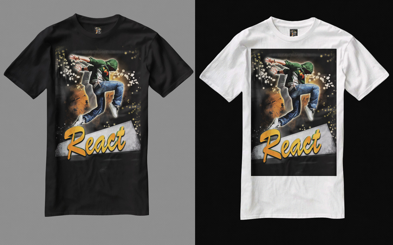 T-shirt Design by Deon Strydom for REACT 2013 | Design #2117036