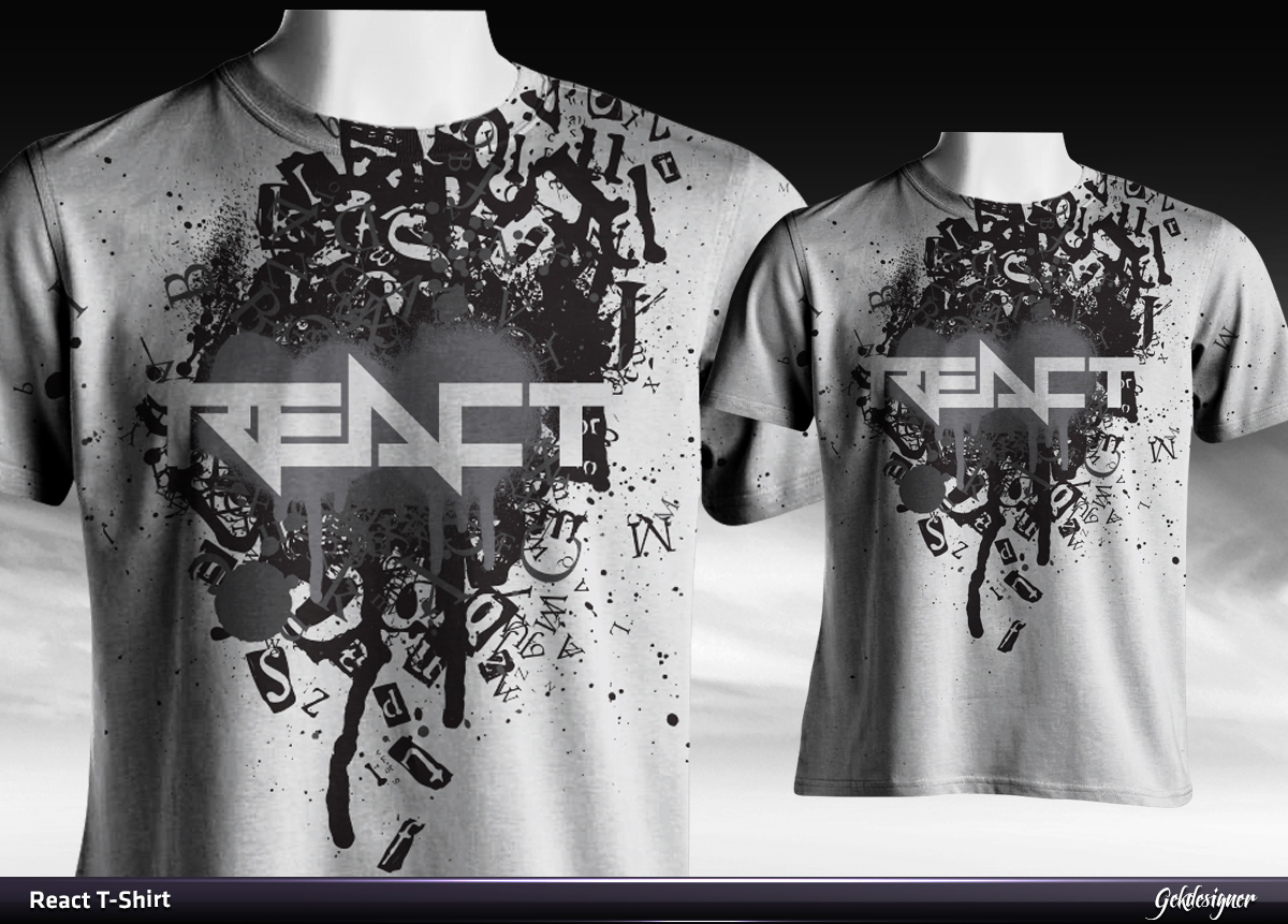 T-shirt Design by gekgrfx for REACT 2013 | Design #2111291
