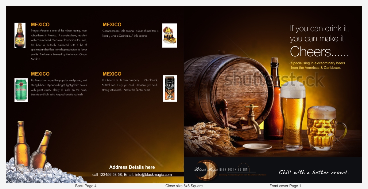 Diseño de Brochure por Ramaling Belkote para Black Magic Beer Distribution | Diseño #2115725