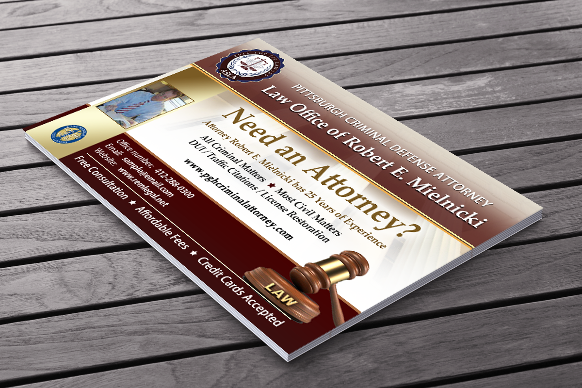 Postcard Design by MDesigns ™ for Robert E. Mielnicki, Esq. | Design #9790730