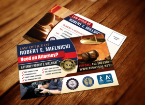 Postkarten-Design von Owaisias für Robert E. Mielnicki, Esq. | Design: #9747328