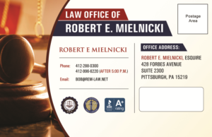 Postkarten-Design von Owaisias für Robert E. Mielnicki, Esq. | Design: #9800100